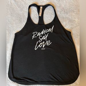 GUC LORNA JANE RADICAL SELF LOVE BLACK TANK SMALL